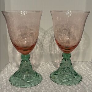 Set of Two 12oz Glass Goblets Garden Party (Garden Impressions) by PFALTZGRAFF